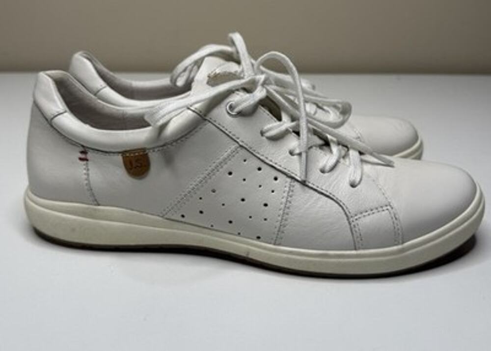Josef Seibel Caren 01 Sneaker Womens EU 41 US 10 Dove Gray Leather Low Lace Up